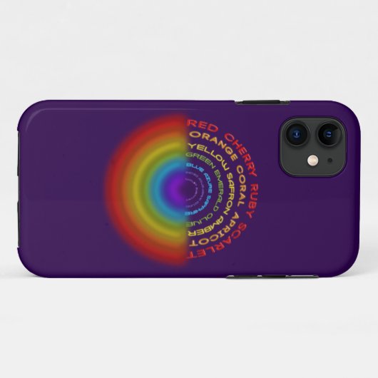 regenboogtekst Hoesje-Mate iPhone case (Achterkant (horizontaal))