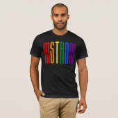 Regenboogtekst LGBTQ Amsterdam Gay Pride LGBT T-shirt (Voorkant volledig)