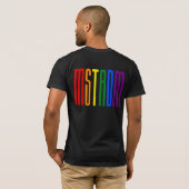 Regenboogtekst LGBTQ Amsterdam Gay Pride LGBT T-shirt (Achterkant volledig)
