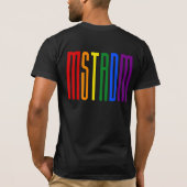 Regenboogtekst LGBTQ Amsterdam Gay Pride LGBT T-shirt (Achterkant)