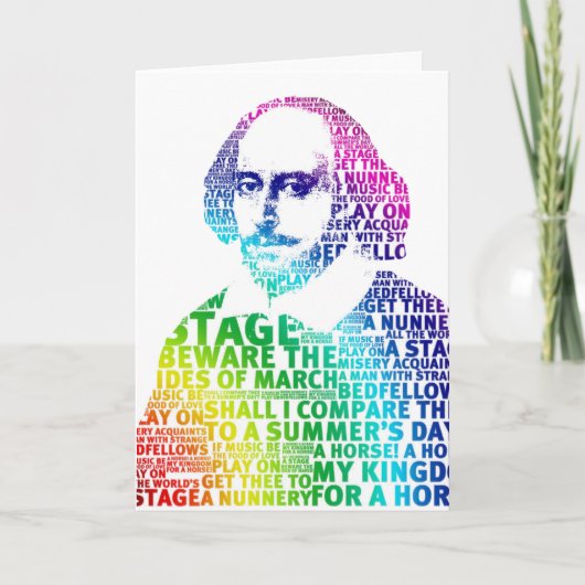 Regenboogtekst Shakespeare Kaart (Voorkant)