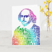 Regenboogtekst Shakespeare Kaart (Gele Bloem)