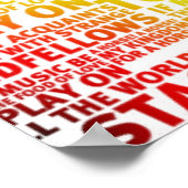 Regenboogtekst Shakespeare Poster (Hoek)