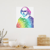 Regenboogtekst Shakespeare Poster (Keuken)