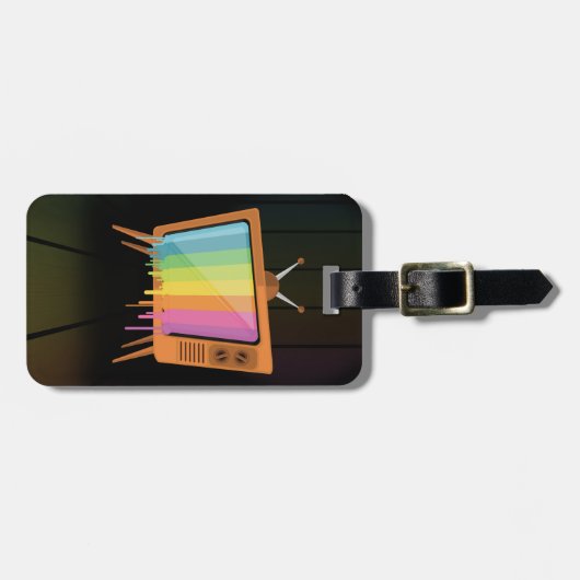 Regenboogtelevisie Bagagelabel (Voorkant horizontaal)