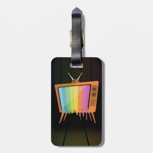 Regenboogtelevisie Bagagelabel (Achterkant verticaal)