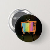 Regenboogtelevisie Ronde Button 5,7 Cm (Voorkant /achterkant)