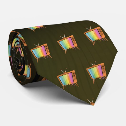 Regenboogtelevisie Stropdas (Opgerold)