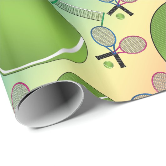 Regenboogtenballen, rackets en netten cadeaupapier (Rol Hoek)