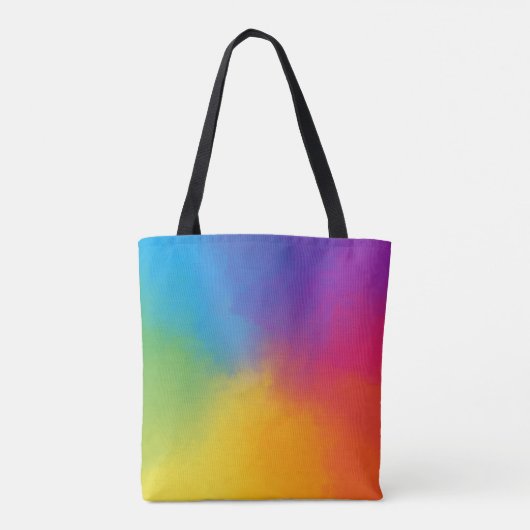 Regenboogterugkerende canvas tas (Achterkant)