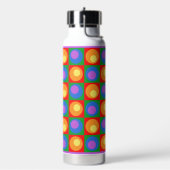 Regenboogthema Square dot Geometric Design Hot-Col Waterfles (Links)