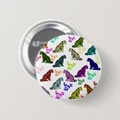 Regenboogtijgers Ronde Button 5,7 Cm (Voorkant /achterkant)