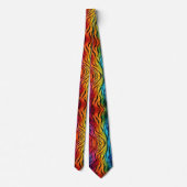 regenboogtijgerstreep stropdas (Achterkant)