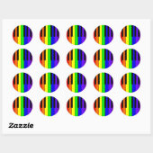 Regenboogtoetsenbord Ronde Sticker (Vel)