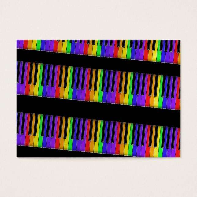 regenboogtoetsenbord visitekaartje (Voorkant)