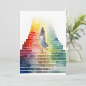 Regenboogtrap voor vrouwen komt tevoorschijn kaart (Staand voorkant)