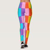 Regenboogtreden Kleurenblok Leggings – Vetgedrukte (Achterkant)
