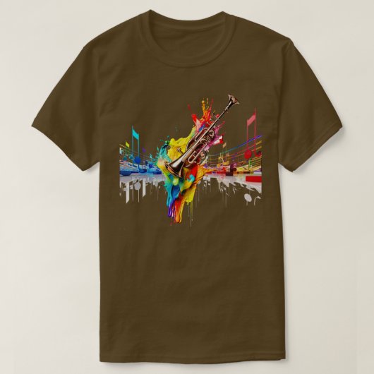 Regenboogtrompet T-shirt (Design voorkant)