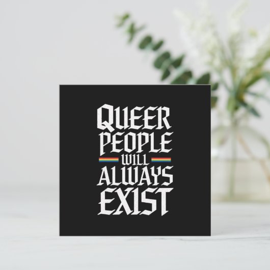 Regenboogtrots Queer Pride Queer Mensen Zullen Alt Kaart (Staand voorkant)