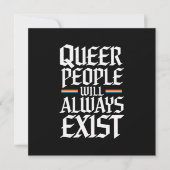 Regenboogtrots Queer Pride Queer Mensen Zullen Alt Kaart (Voorkant)