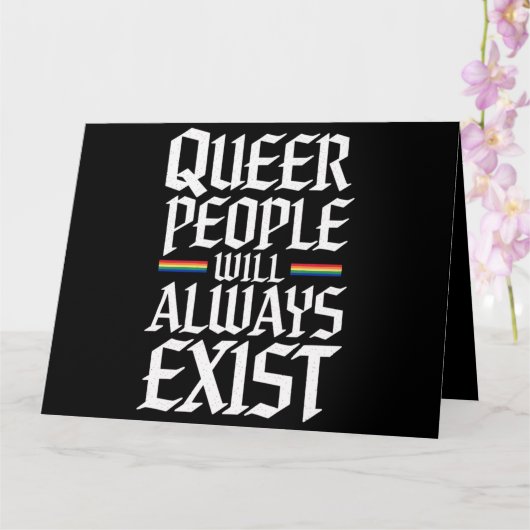 Regenboogtrots Queer Pride Queer Mensen Zullen Alt Kaart (Orchidee)