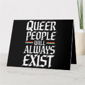 Regenboogtrots Queer Pride Queer Mensen Zullen Alt Kaart (Voorkant)