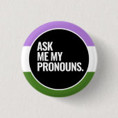 Regenboogtrots Ronde Button 3,2 Cm (Voorkant)