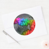 Regenboogtulpen overstroomden JT Ronde Sticker (Envelop)