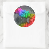 Regenboogtulpen overstroomden JT Ronde Sticker (Tas)