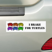 Regenboogturtels Bumpersticker (Op auto)