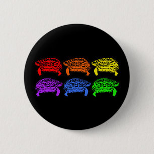 Regenboogturtels Ronde Button 5,7 Cm