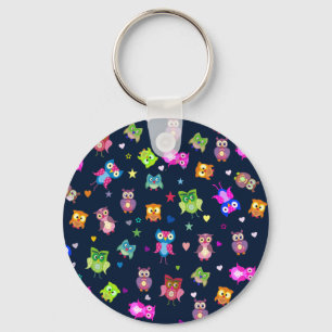 Regenbooguil Sleutelhanger