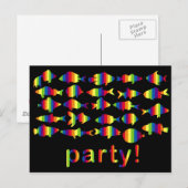 Regenbooguitnodiging Briefkaart (Voorkant / Achterkant)