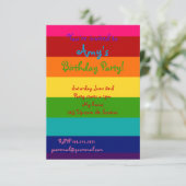 Regenbooguitnodiging Kaart (Staand voorkant)