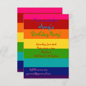 Regenbooguitnodiging Kaart (Voorkant / Achterkant)