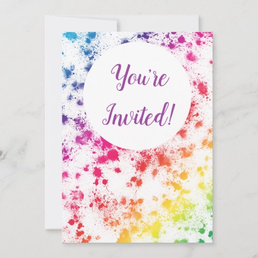 Regenbooguitnodiging Kaart (Voorkant)