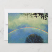 regenbooguitnodiging met suerstijl kaart (Voorkant)