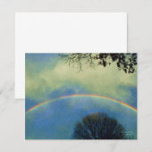 regenbooguitnodiging met suerstijl kaart (Voorkant / Achterkant)