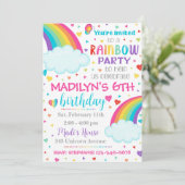 Regenbooguitnodiging | Uitnodiging regenboogdag (Staand voorkant)