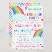 Regenbooguitnodiging | Uitnodiging regenboogdag (Voorkant / Achterkant)