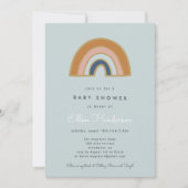 regenbooguitnodiging voor Baby shower Save The Date (Voorkant)