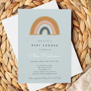 regenbooguitnodiging voor Baby shower Save The Date