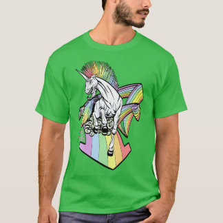 Regenboogunicorn Rage T-shirt