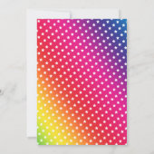 Regenboogvaarder Kinder rolschaatsen Birthday Part Kaart (Achterkant)