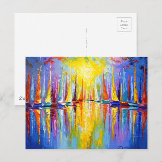 Regenboogvaartuigen Briefkaart (Voorkant / Achterkant)