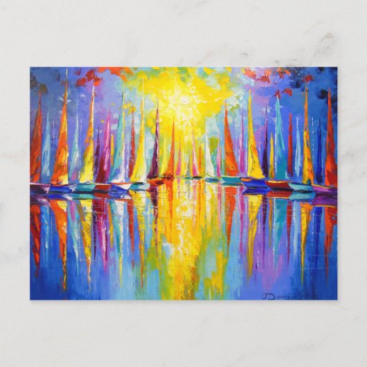 Regenboogvaartuigen Briefkaart (Voorkant)