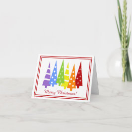 Regenboogvakantiebomen Feestdagen Kaart