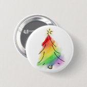 Regenboogvakantieboom Ronde Button 5,7 Cm (Voorkant /achterkant)