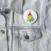 Regenboogvakantieboom Ronde Button 5,7 Cm (In situ)