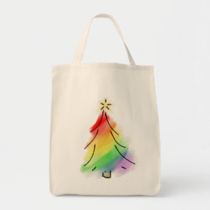 Regenboogvakantieboom Tote Bag